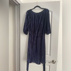 DKNY Midnight Blue Pleated Garment
